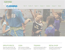 Tablet Screenshot of grandvalleyclimbing.com